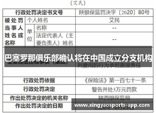 巴塞罗那俱乐部确认将在中国成立分支机构